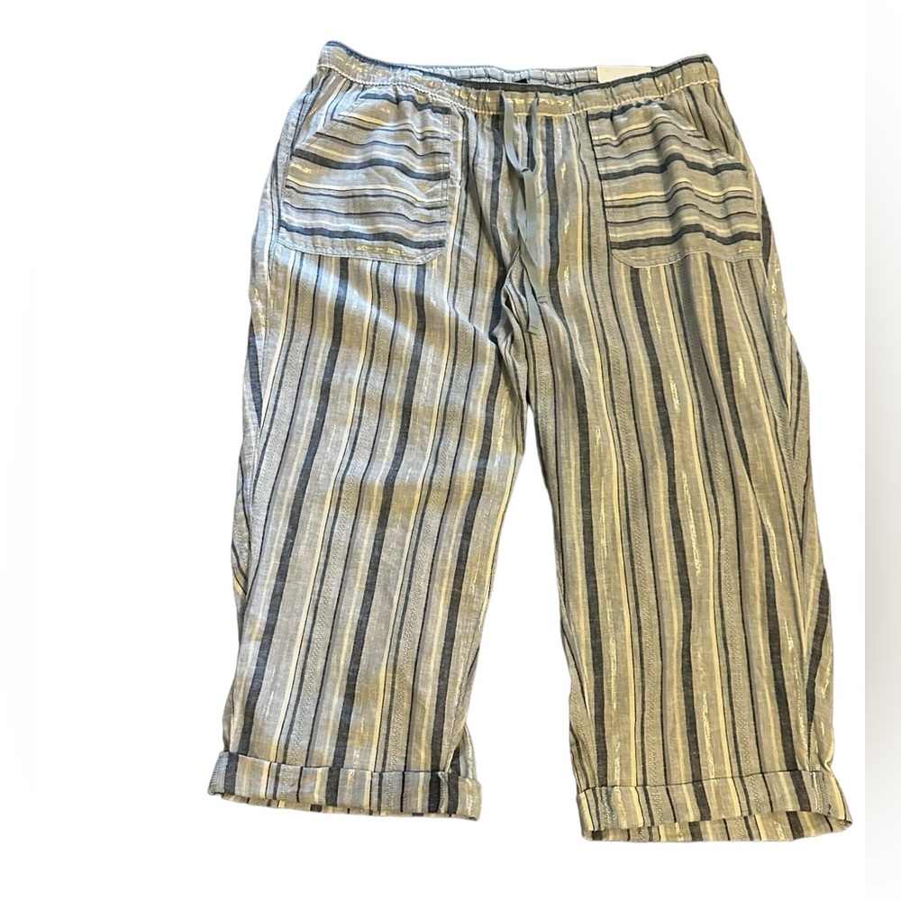New with Tags Women’s size 18 Ljnen blend cropped pants
